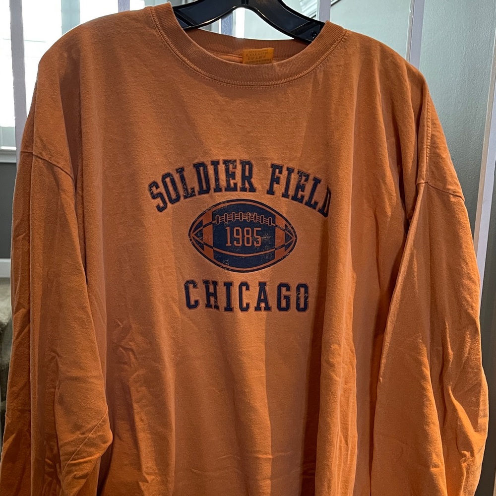 Orange Soldier Field Long Sleeve Tee